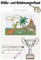 Vorschau - Poster - Classroom-Management: Stille- und Belohnungsritual für deine Dinoklasse - Deckblatt