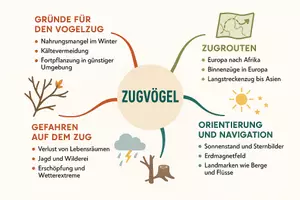 Vorschau - Arbeitsblätter - Arbeitsblatt "Zugvögel" + Onlineübung & MP3 + Mindmap + Infografik - Seite 3