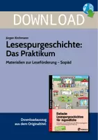 Vorschau - Fördermaterial/Inklusion - Lesespurgeschichte: Das Praktikum - Deckblatt