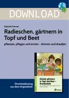 Vorschau - Arbeitsblätter - Radieschen, gärtnern in Topf und Beet - Deckblatt