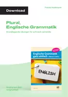 Vorschau - Arbeitsblätter - Plural, Englische Grammatik - Deckblatt