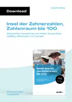 Vorschau - Arbeitsblätter - Insel der Zehnerzahlen, Zahlenraum bis 100 - Deckblatt