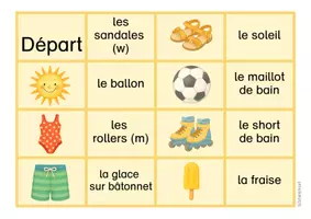 Vorschau - Spiele - Jeu de dominos - Vocabulaire d'été (Französisch) - Seite 1