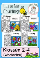 Vorschau - Arbeitsblätter - "Lesen und Malen" im Frühling - Deckblatt
