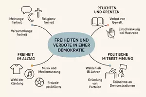 Vorschau - Arbeitsblätter - Arbeitsblatt zum Thema "Demokratie" + Onlineübung & MP3 + Mindmaps + Infografiken - Seite 3
