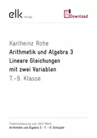 Vorschau - Arbeitsblätter - Arithmetik und Algebra 3 - Lineare Gleichungen mit zwei Variablen - Deckblatt