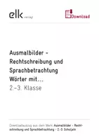 Vorschau - Arbeitsblätter - Ausmalbilder - Rechtschreibung und Sprachbetrachtung - Wörter mit - Deckblatt