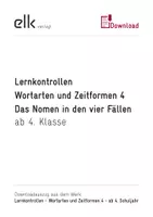 Vorschau - Arbeitsblätter - Lernkontrollen - Wortarten und Zeitformen 4 - Das Nomen in den 4 Fällen - Deckblatt