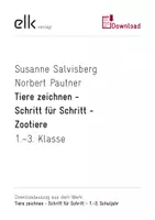 Vorschau - Arbeitsblätter - Tier zeichnen Schritt für Schritt - Zootiere - Deckblatt