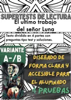Vista previa - Evaluación - 📘🌙🕵️ Cuatro pruebas de lectura sobre «El último trabajo del señor Luna» de César Mallorquí (Versión A/B) - Portada