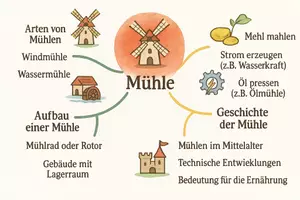 Vorschau - Arbeitsblätter - Arbeitsblatt "Mühle" + Onlineübung & MP3 + Mindmap + Infografik - Seite 3