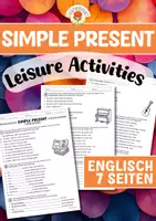 Vorschau - Arbeitsblätter - Simple Present - Leisure Activities (Englisch) - Deckblatt