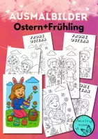 Vorschau - Mal- und Bastelvorlagen - Ausmalbilder Ostern, Frühling - Deckblatt