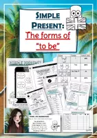 Vorschau - Arbeitsblätter - Simple Present Übungsheft - Forms of to be - Deckblatt