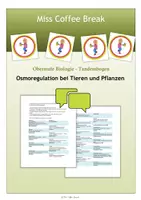 Vorschau - Arbeitsblätter - Osmoregulation bei Tieren und Pflanzen - Tandembogen - Deckblatt