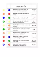 Vorschau - Stationenlernen - Lesen mit Ö + Silbenschrift - Deckblatt