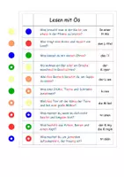 Vorschau - Stationenlernen - Lesen mit Ö + Silbenschrift - Seite 1