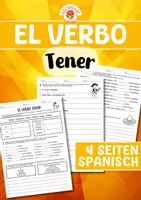 Vorschau - Arbeitsblätter - El verbo - Tener - Deckblatt