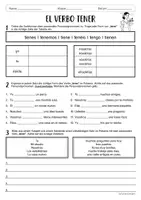 Vorschau - Arbeitsblätter - El verbo - Tener - Seite 1