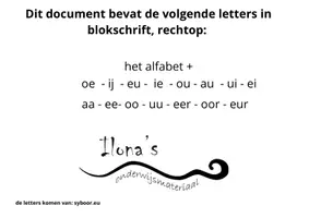 Voorbeeld - schrijven regenboog blokschrift rechtop - Pagina 1