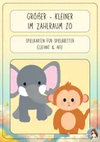 Vorschau - Spiele - Spielkarten: Größer & Kleiner im Zahlraum 20 - Deckblatt