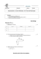 Vorschau - Klassenarbeiten - Klassenarbeit Terme und Gleichungen - Seite 1