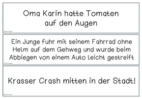 Vorschau - Präsentationen/Tafelbilder - Gute und schlechte Überschriften - Unfallberichte schreiben - Seite 2