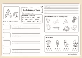 Vorschau - Arbeitsblätter - Mein Buchstabe-des-Tages-ABC für die 1. Klasse - Seite 2