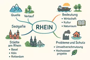 Vorschau - Arbeitsblätter - Arbeitsblatt "Rhein" + Onlineübung & MP3 + Mindmap + Infografiken - Seite 2