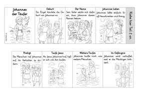Vorschau - Arbeitsblätter - Johannes der Täufer - Leporello (3-fach differenziert) - Deckblatt