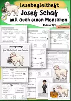 Vorschau - Unterrichtsreihen - Lesebegleitheft Josef Schaf will auch einen Menschen 2. 3. Klasse Haustiere Haustierhaltung Tierethik Ethik Sachunterricht Deutsch Hörverständnis - Deckblatt