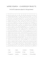 Vorschau - Arbeitsblätter - OUR CLASSROOM / School Things / Word Search / Suchsel - Seite 1