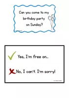 Vorschau - Interaktives Material - Can you come to my birthday party- dialogspiel - Seite 3
