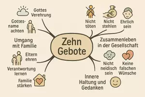 Vorschau - Arbeitsblätter - Arbeitsblatt "Zehn Gebote" + Onlineübung & MP3 + Mindmap + Infografik - Seite 2