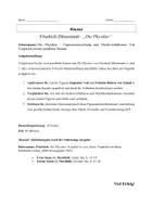 Vorschau - Test - Klausur zu Friedrich Dürrenmatt: Figurenentwicklung & Macht in Die Physiker Vergleich zweier paralleler Szenen (1. und 2. Akt) - Seite 1