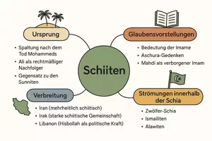 Vorschau - Arbeitsblätter - Arbeitsblatt "Sunniten, Schiiten und Aleviten" + interaktive Lösung & MP3 + Mindmap + Infografik - Seite 3