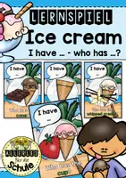 Vorschau - Spiele - Lernspiel "I have - who has?" Ice cream - Deckblatt