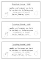 Vorschau - Spiele - Fruit (Counting Rhyme: 2 Versionen) - Seite 1