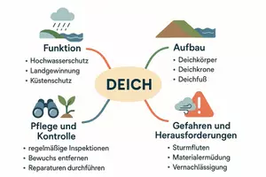 Vorschau - Arbeitsblätter - Arbeitsblatt zum Thema "Deich" + Onlineübung & MP3 + Mindmap + Infografik - Seite 2