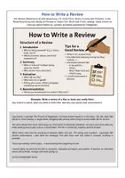 Vorschau - Arbeitsblätter - how to write a review - Seite 1