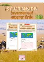 Vorschau - Arbeitsblätter - Savannen - Savannen auf unserer Erde - Deckblatt