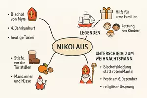 Vorschau - Arbeitsblätter - Arbeitsblatt "Nikolaus" + Onlineübung & MP3 + Mindmap + Infografik - Seite 3