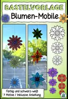 Vorschau - Mal- und Bastelvorlagen - Frühlingshaftes Blumen-Mobile - Bastelvorlage - Deckblatt