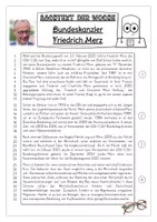 Vorschau - Arbeitsblätter - Sachtext der Woche: Bundeskanzler Friedrich Merz (Arbeitsheft mit kompetenzorientierten Aufgaben) #demokratiestärken - Seite 1