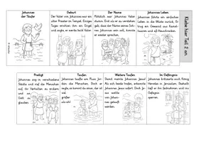 Vorschau - Arbeitsblätter - Johannes der Täufer - Leporello (3-fach differenziert) - Seite 2