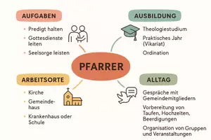 Vorschau - Arbeitsblätter - Arbeitsblätter "Pfarrer" + Lösung & MP3 + Mindmap + Infografik - Seite 2