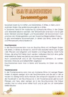 Vorschau - Arbeitsblätter - Savannen - Savannentypen - Seite 1