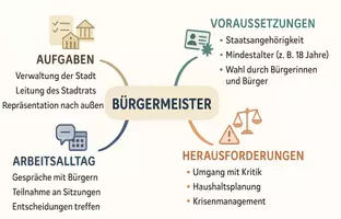 Vorschau - Arbeitsblätter - Arbeitsblatt zum Thema "Bürgermeister" + Onlineübung & MP3 + Mindmap + Infografik - Seite 3