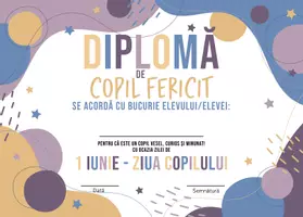 previzualizare - Diplomă de Ziua Copilului – Copil Fericit - Pagina 1