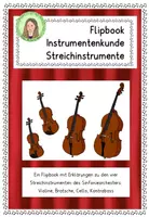 Vorschau - Arbeitsblätter - Flipbook Streichinstrumente - Instrumentenkunde Musik - Deckblatt